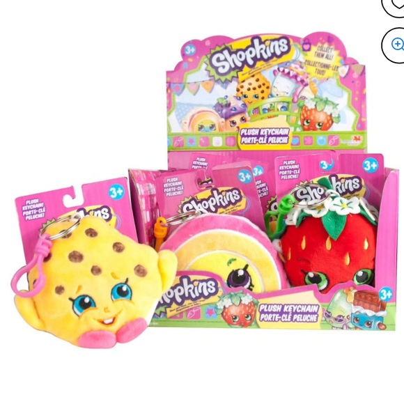EUC Plush Shopkins Kooky Cookie keychain holder / backpack clip hanger - Picture 3 of 8